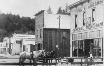 Downtown Nehalem, Oregon (1914)