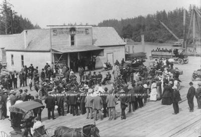 Community gathering at Historic Sunnyside Exchange