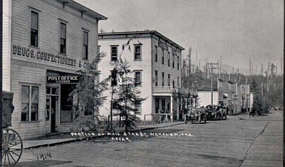 Portion of Main Street with Post Office in Nehalem Oregon, 1929
